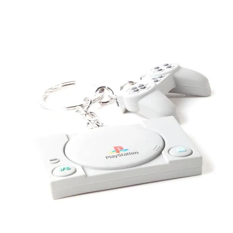 Ключодържател Playstation - Console & Controller 3D Rubber Keychain, Difuzed