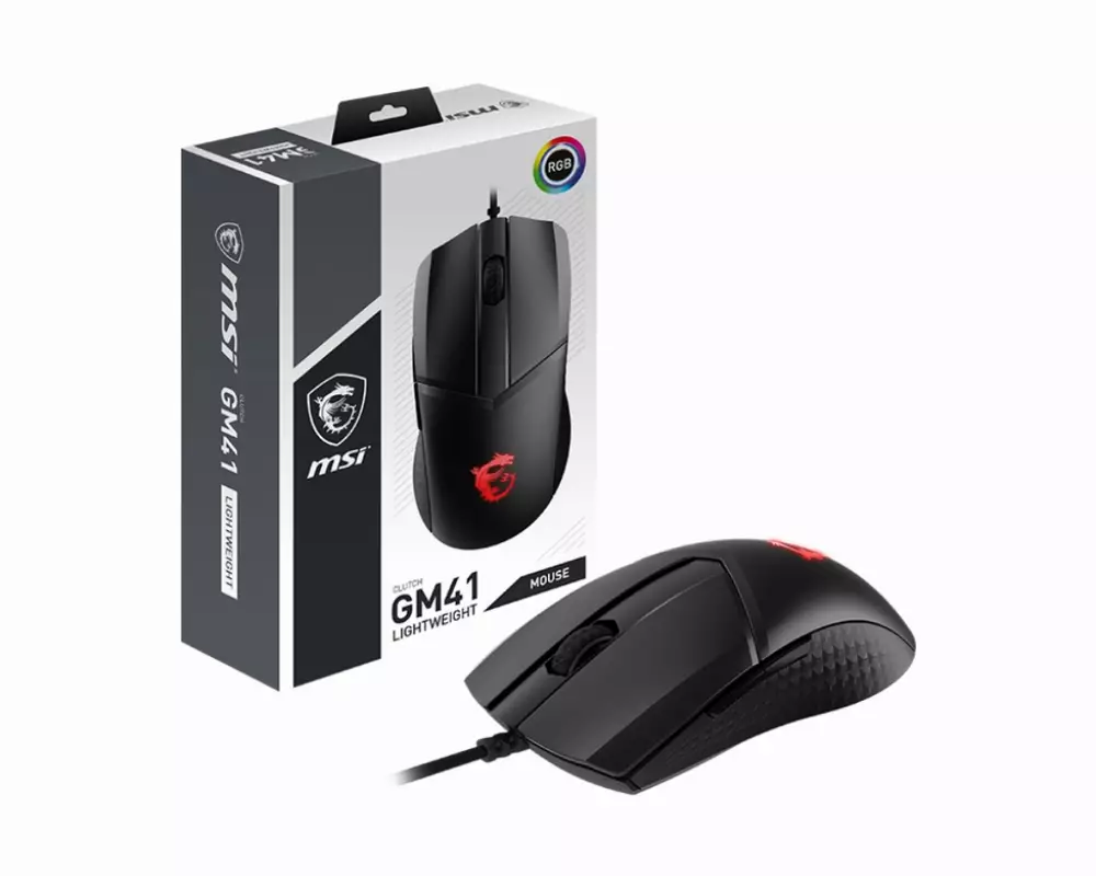 Геймърска мишка MSI CLUTCH GM41 LIGHTWEIGHT Gaming Mouse - 4719072753092