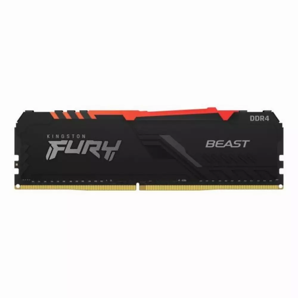 Памет Kingston FURY Beast RGB 16GB DDR4 3200MHz CL16 - KF432C16BBA/16