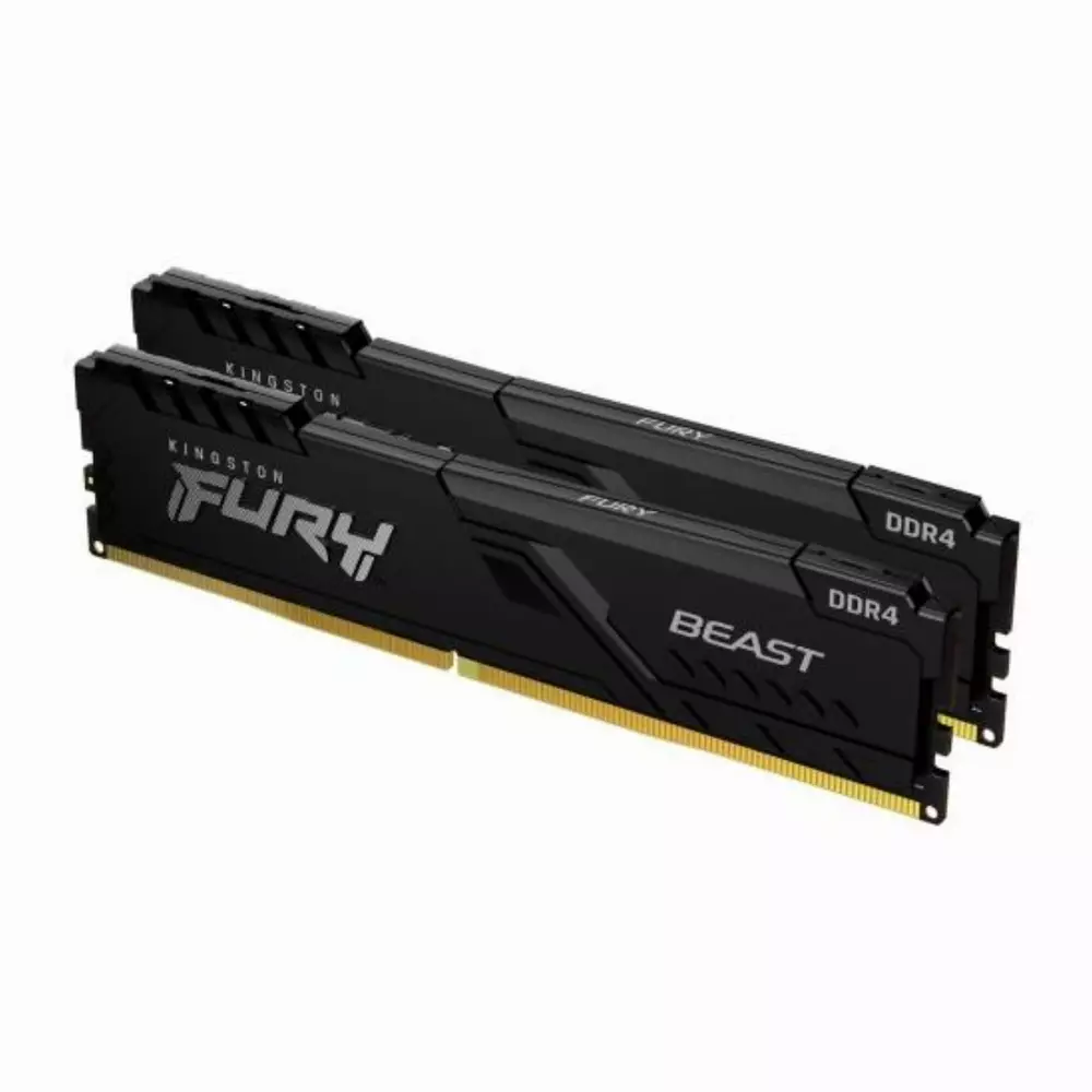 Памет Kingston FURY Beast Black 64GB (2x32GB) DDR4 3200MHz CL16 - KF432C16BBK2/64