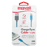 Кабел за зареждане и синхронизация Apple Iphone MAXELL, USB - Lightning, 1,2 м., Син