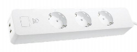 Смарт разклонител DELTACO SH-P03USB2, WiFi 2.4GHz, 3xCEE 7/3, 2xUSB-A, 13A, 220-240V, 1.5m, Бял