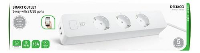 Смарт разклонител DELTACO SH-P03USB2, WiFi 2.4GHz, 3xCEE 7/3, 2xUSB-A, 13A, 220-240V, 1.5m, Бял