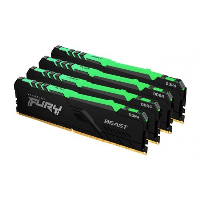 Памет Kingston FURY Beast Black RGB 32GB (4x8GB) DDR4 3600MHz CL17 - KF436C17BBAK4/32