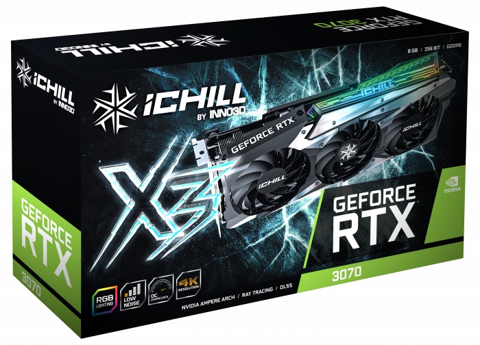 Видео карта Inno3D GeForce RTX 3070 8GB iCHILL X3 LHR