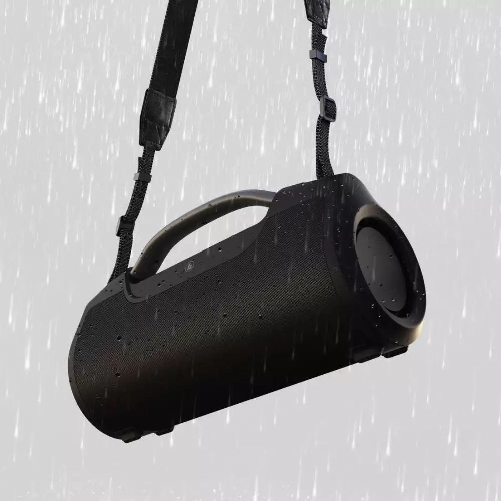 Блутут мобилна колонка HAMA SoundBarrel, 60 W, Водоустойчива, Черен