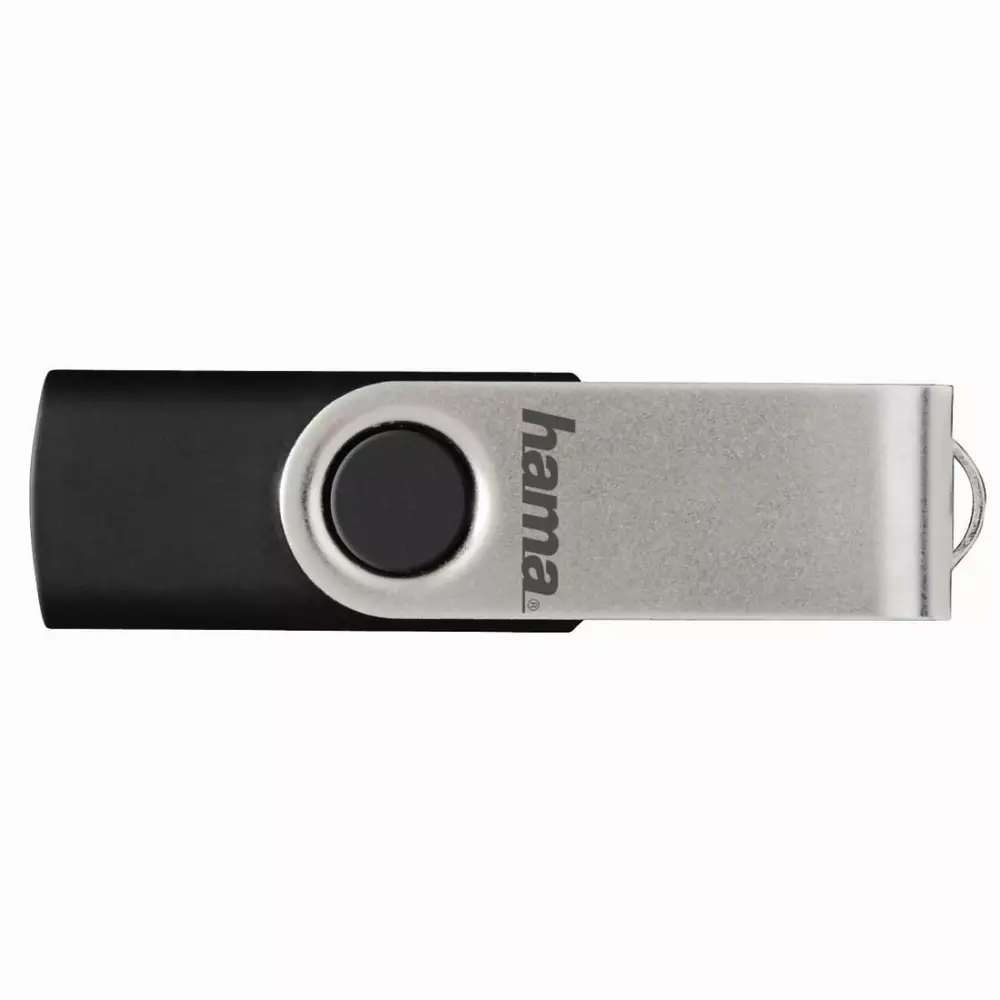 USB памет HAMA Rotate, 64GB, 10 MB/s, Черен