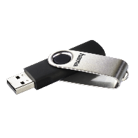 USB памет HAMA Rotate, 64GB, 10 MB/s, Черен