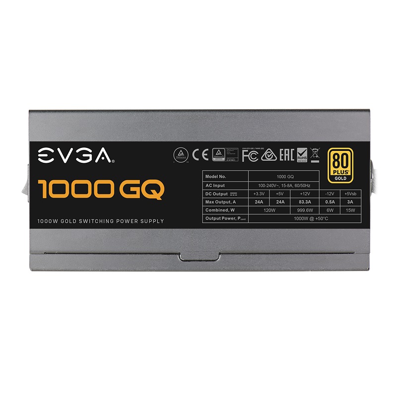 Захранване EVGA 1000 GQ 80+ Gold Semi Modular 210-GQ-1000-V2