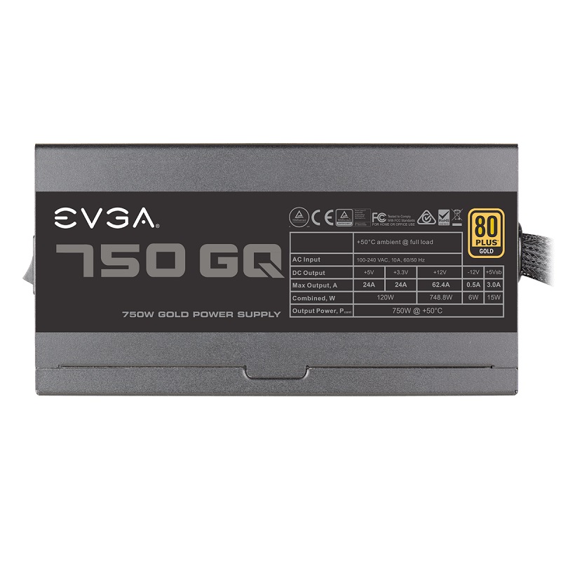Захранване EVGA 750 GQ 80+ Gold Semi Modular 210-GQ-0750-V2