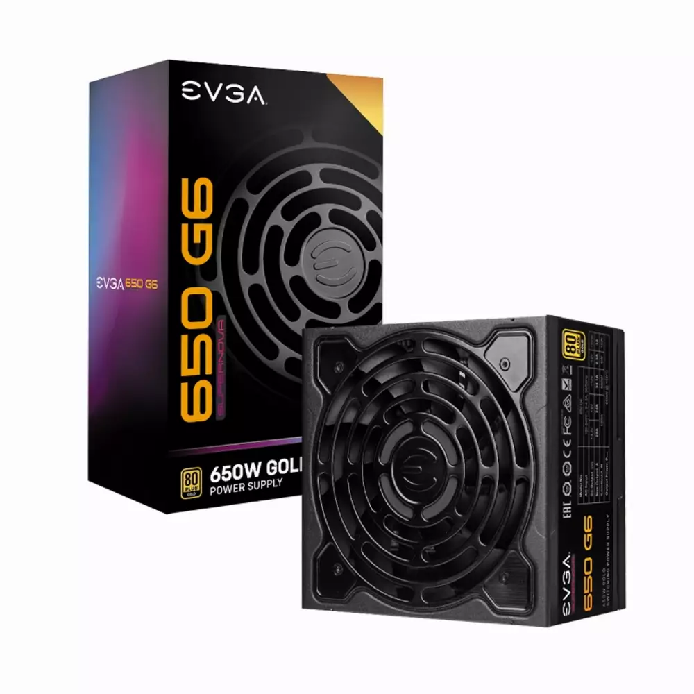 Захранване EVGA SuperNOVA 650 G6, 80 Plus GOLD 650W, Fully Modular 220-G6-0650-X2