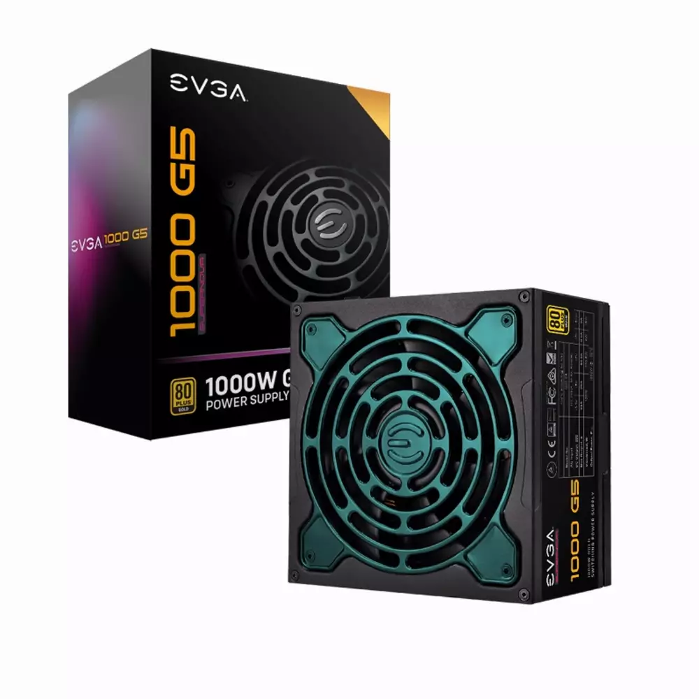 Захранване EVGA SuperNOVA 1000 G5, 80 Plus GOLD 1000W, Fully Modular 220-G5-1000-X2