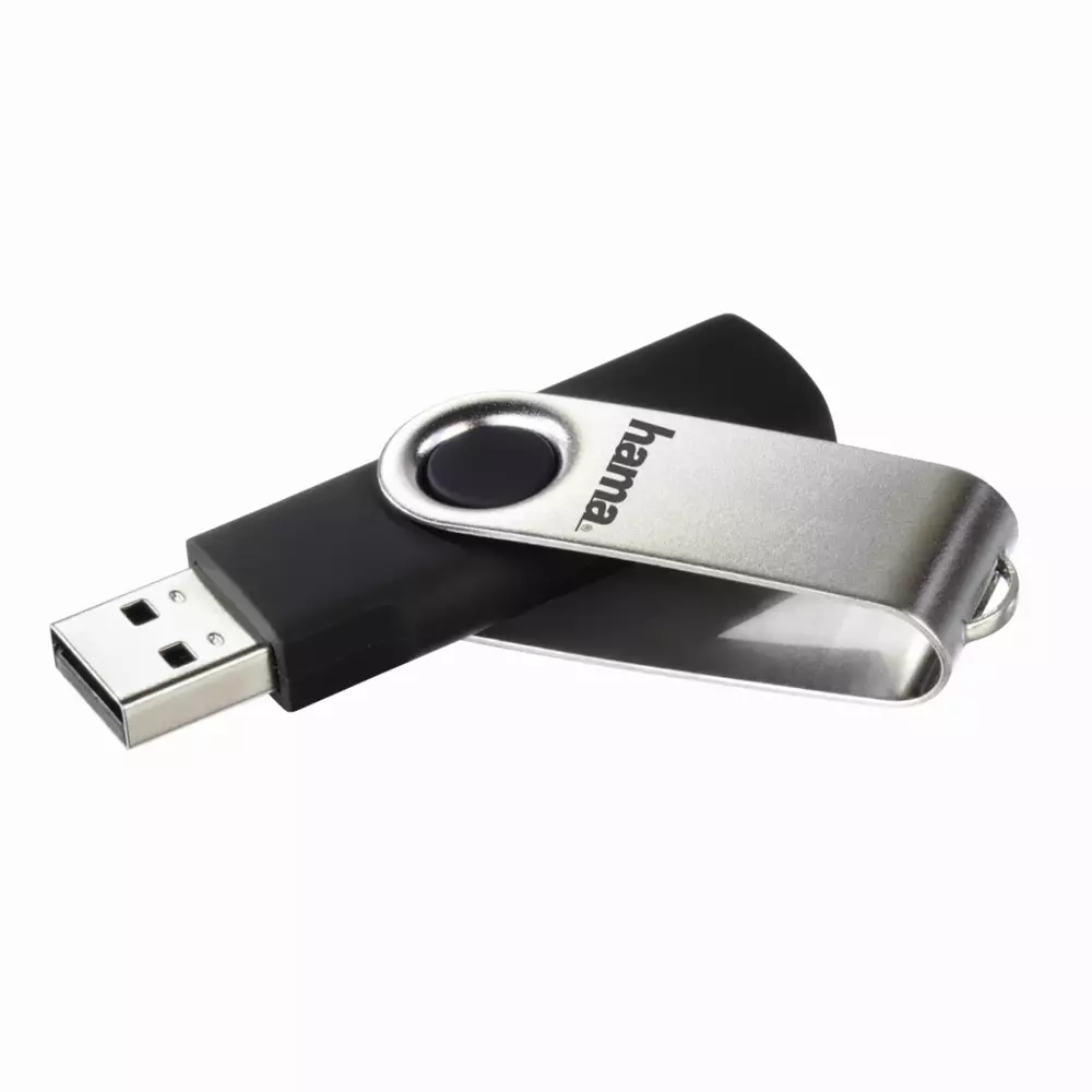 USB памет HAMA Rotate, 128GB, 10 MB/s, Черен