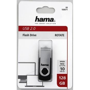 USB памет HAMA Rotate, 128GB, 10 MB/s, Черен