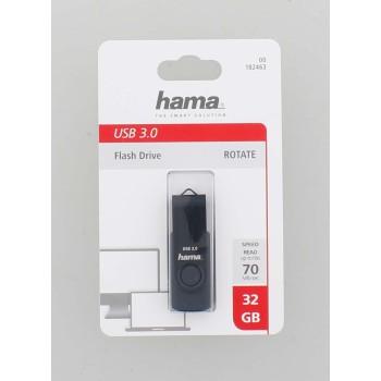 USB памет HAMA Rotate, 32GB, 70 MB/s, Петролно синьо