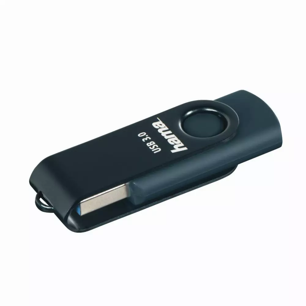 USB памет HAMA Rotate, 64GB, 70 MB/s, Петролно синьо