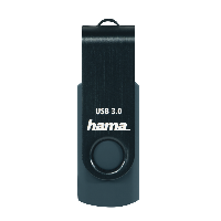 USB памет HAMA Rotate, 128GB, 90 MB/s, Петролно синьо
