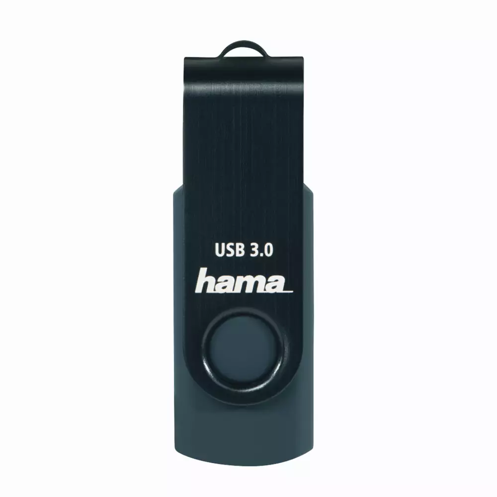 USB памет HAMA Rotate, 128GB, 90 MB/s, Петролно синьо