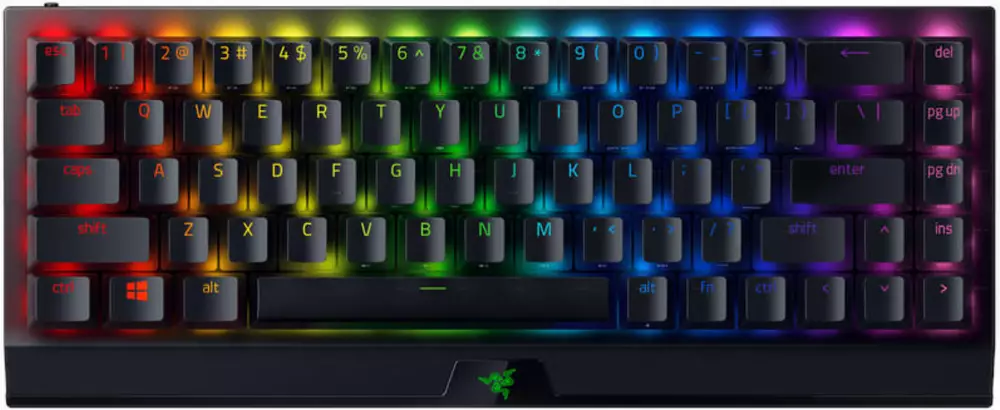 Геймърска клавиатура Razer BlackWidow V3 Mini HyperSpeed (Green Switch) US Layout - RZ03-03891400-R3M1