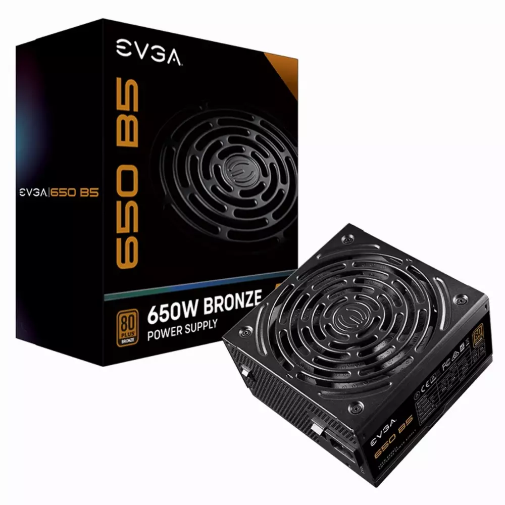 Захранване EVGA 650 B5 (650W) 80 Plus Bronze Fully Modular - 220-B5-0650-V2