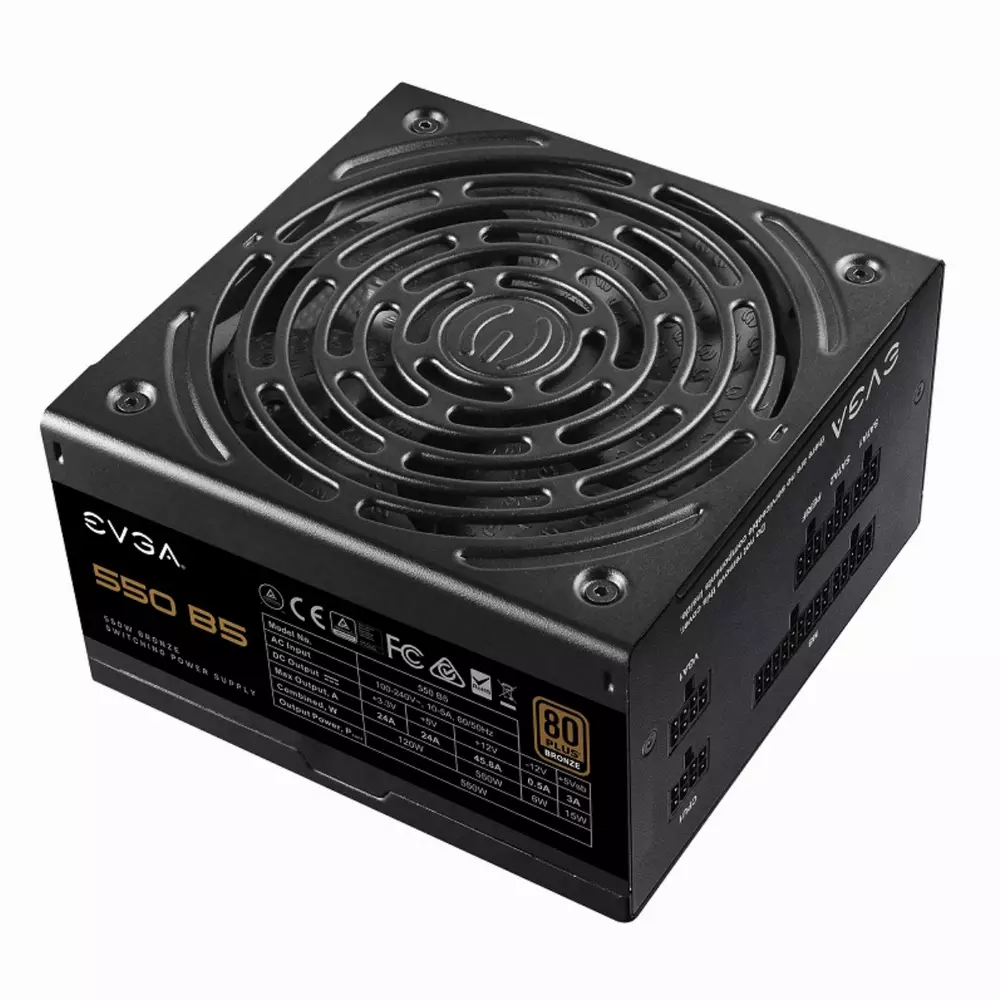 Захранване EVGA 550 B5, 80 Plus BRONZE 550W, Fully Modular 220-B5-0550-V2