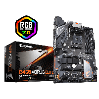 Дънна платка GIGABYTE B450 AORUS Elite Socket AM4, 4 x DDR4, RGB Fusion, (rev. 1.0)