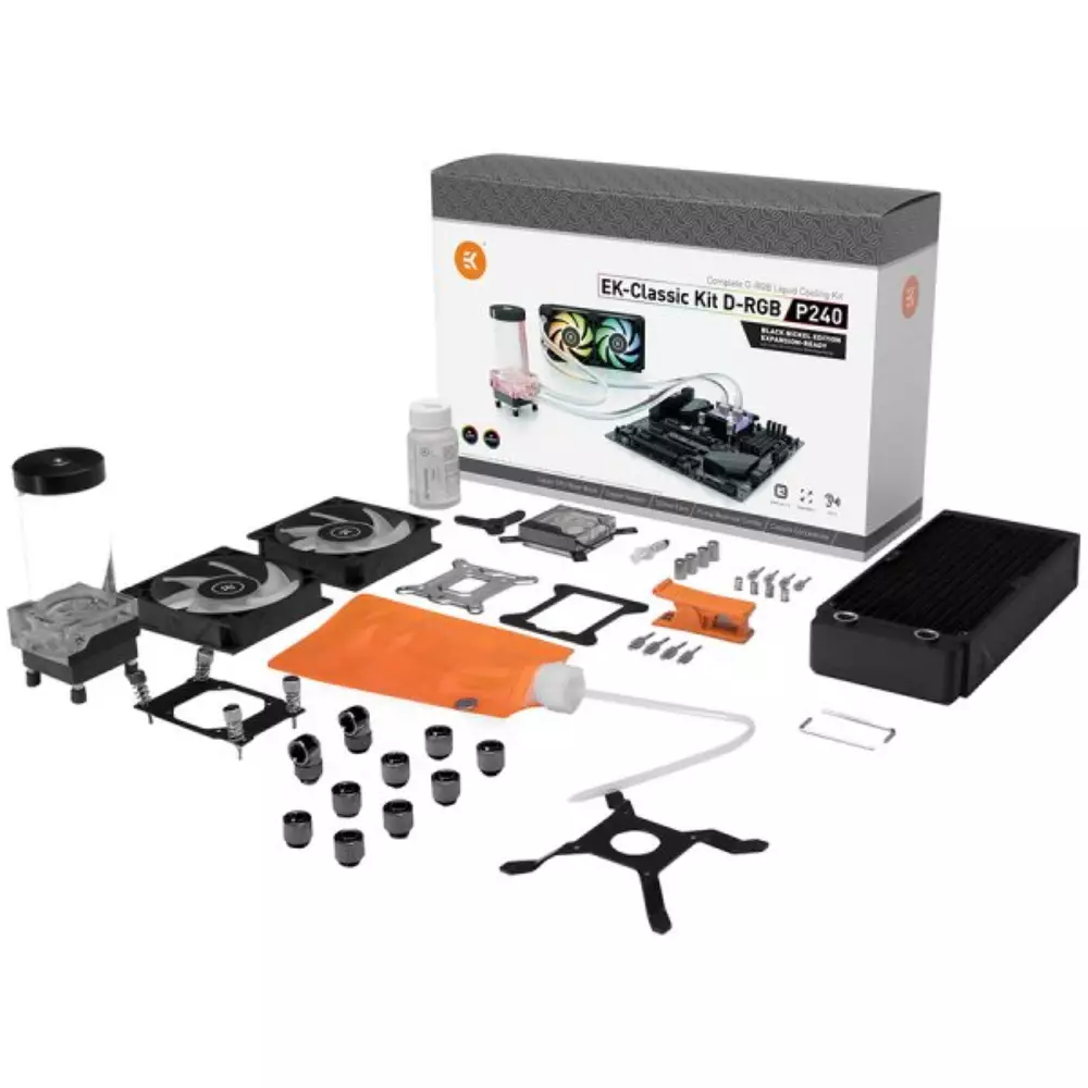 Комплект за водно охлаждане EK-Classic Kit P240 D-RGB - Black Nickel Edition
