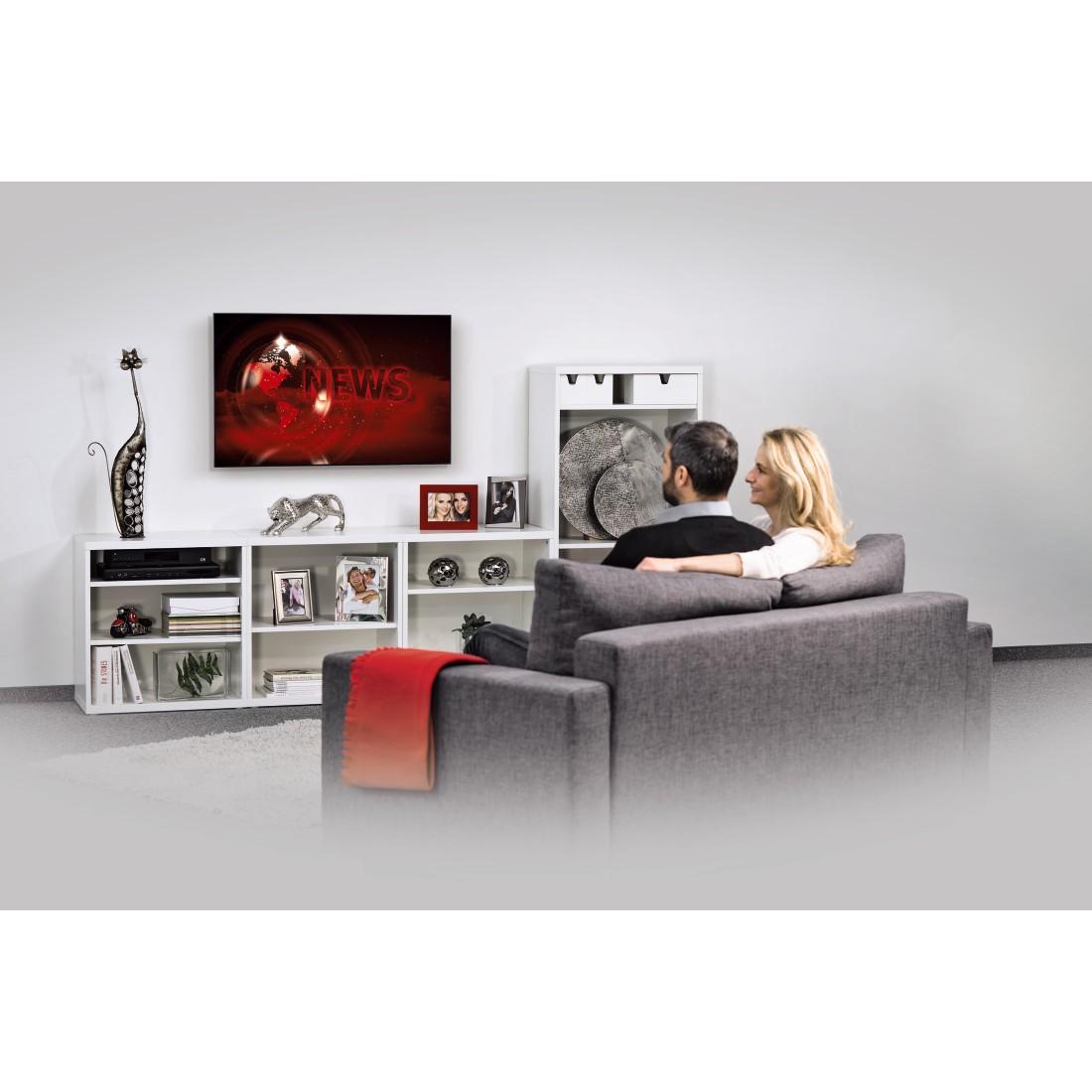 Стенна стойка за TV HAMA 118624, Фиксирана, 90", 75 кг, Черен
