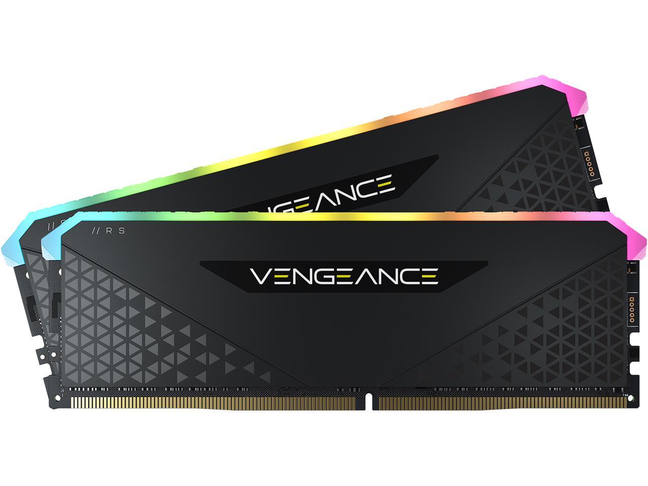 Памет Corsair Vengeance RGB RS 16GB (2x8GB) DDR4 3600MHz CL18 Black - CMG16GX4M2D3600C18