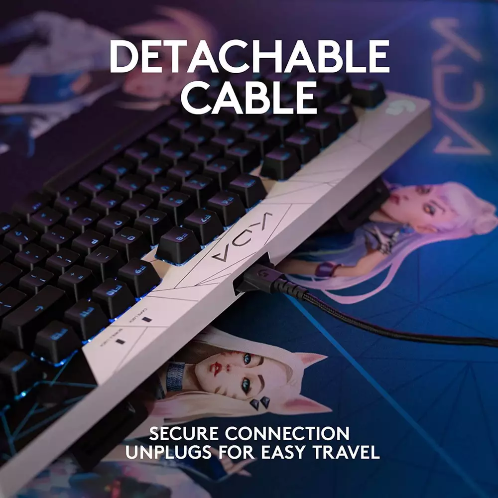 Геймърска механична клавиатура Logitech G Pro K/DA GX Brown Tactile RGB