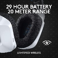 Геймърски слушалки Logitech G733 K/DA Lightspeed Wireless RGB, Микрофон, Бели