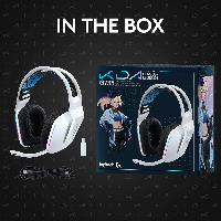 Геймърски слушалки Logitech G733 K/DA Lightspeed Wireless RGB, Микрофон, Бели