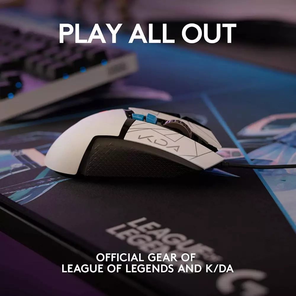 Геймърска мишка Logitech G502 HERO K/DA Lightsync RGB - 910-006095