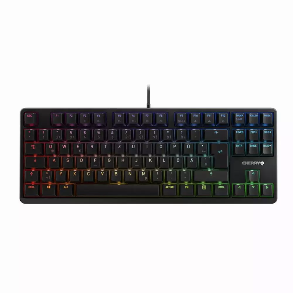 Геймърскa механична клавиатура Cherry G80-3000N TKL RGB Cherry MX Silent Red