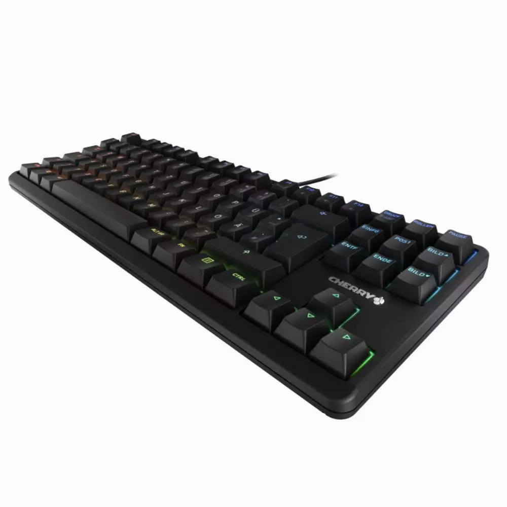 Геймърскa механична клавиатура Cherry G80-3000N TKL RGB Cherry MX Silent Red