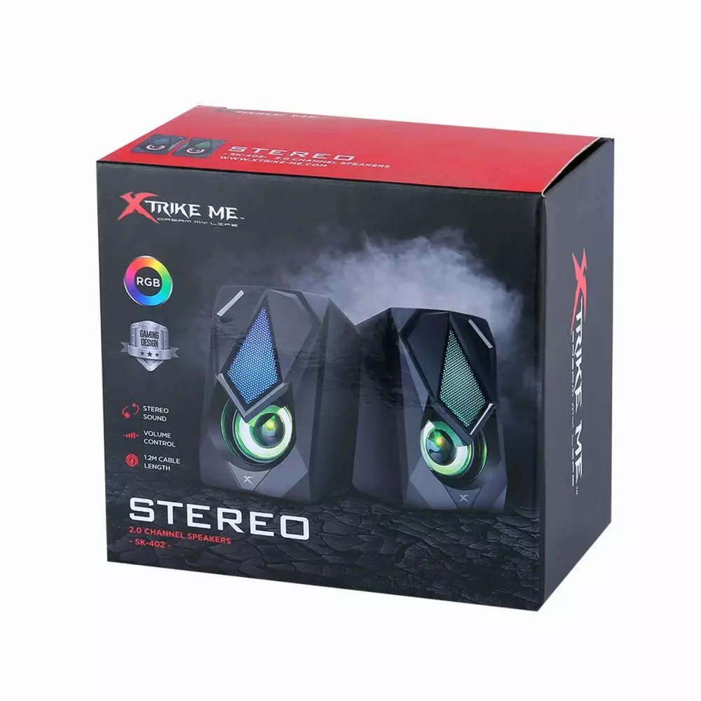 Xtrike ME тонколони Gaming Speakers 2.0 6W RGB Backlight, USB powered - SK-402