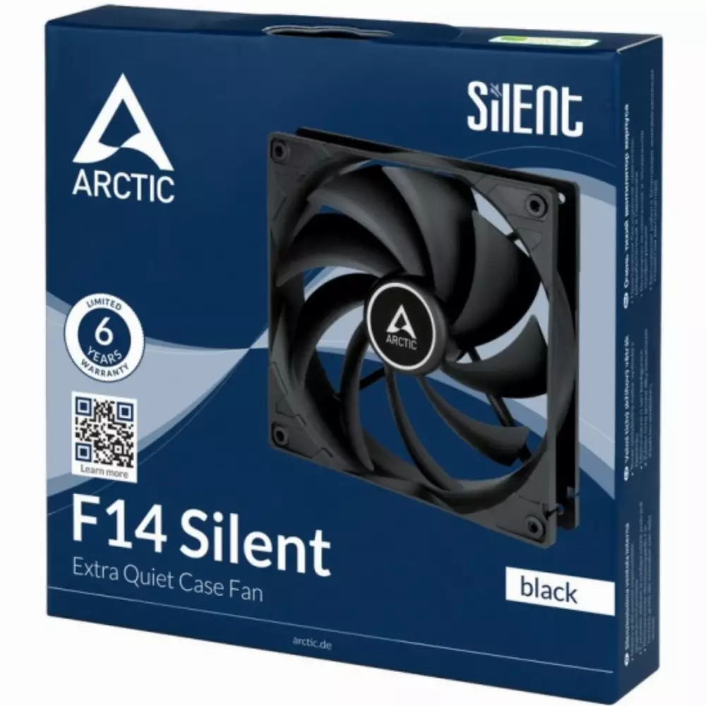 Вентилатор Arctic Fan F14 Silent (Black) - 140mm/800prm