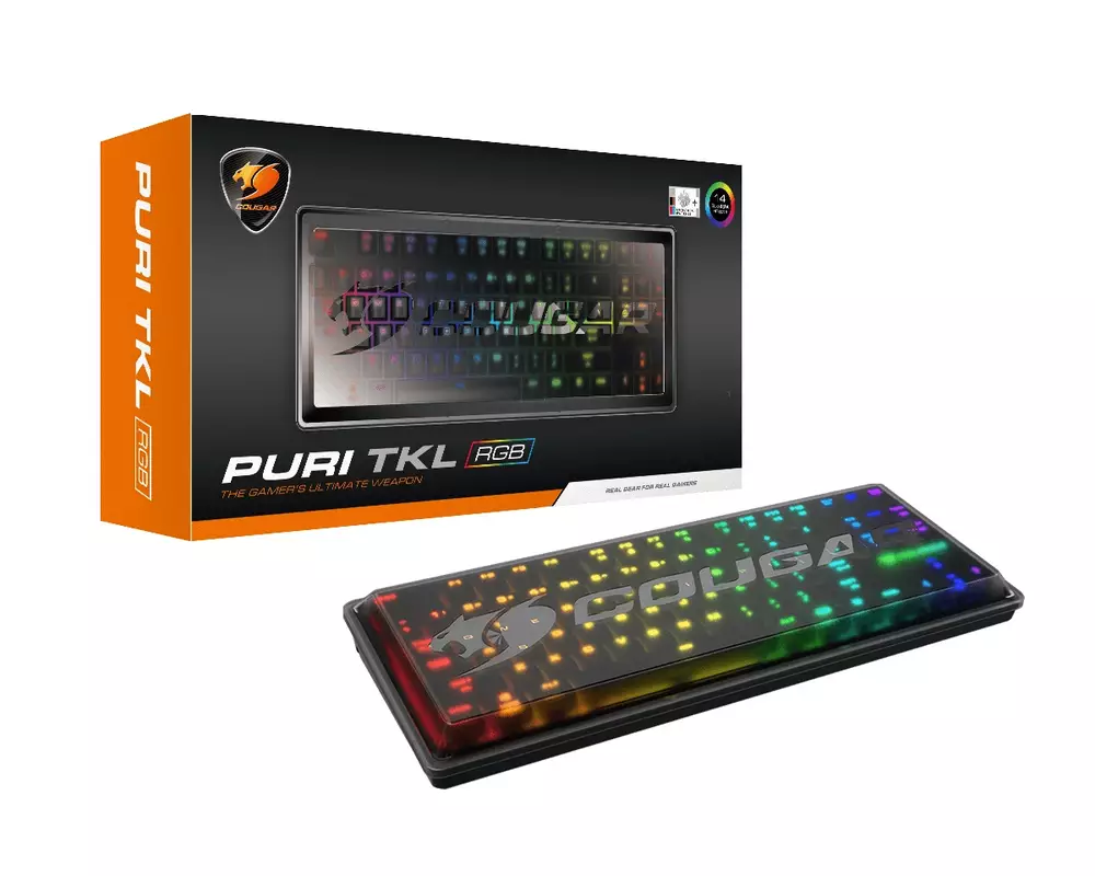 Геймърска клавиатура COUGAR PURI TKL RGB Red Switches Mechanical Gaming Keyboard