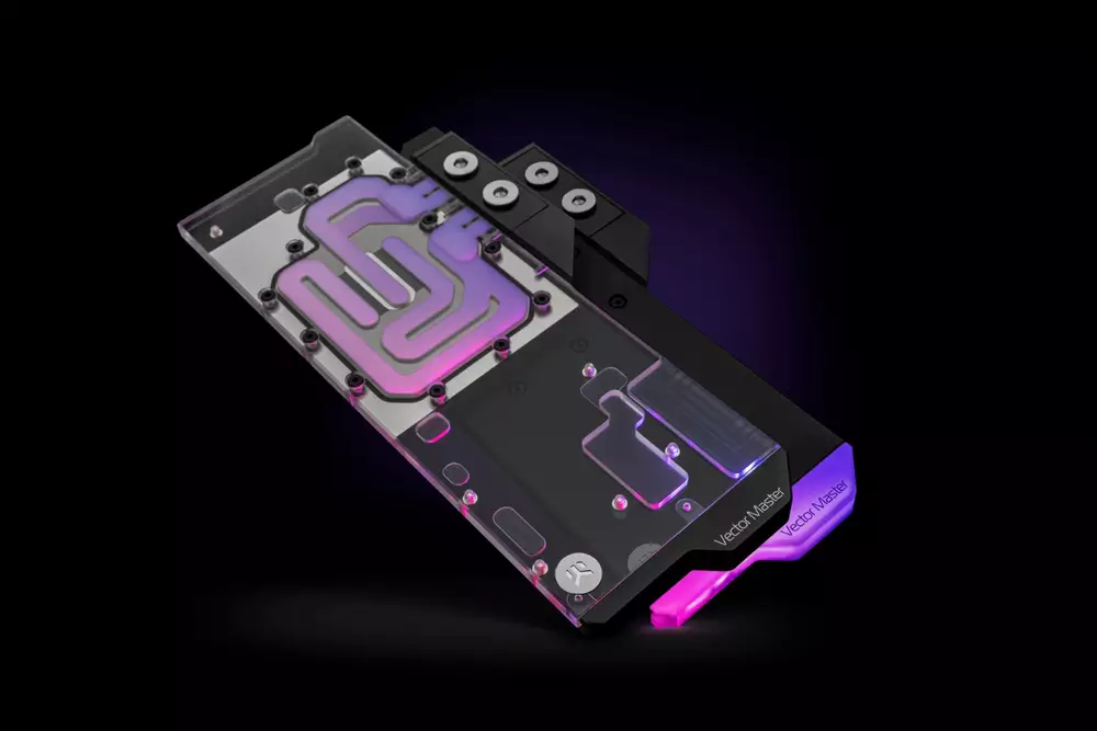 Воден блок за видео карта EK-Quantum Vector Master RX 6800 XT/6900 XT D-RGB - Nickel + Plexi