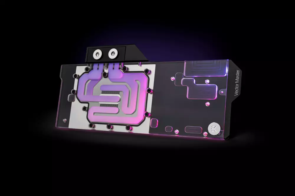 Воден блок за видео карта EK-Quantum Vector Master RX 6800 XT/6900 XT D-RGB - Nickel + Plexi