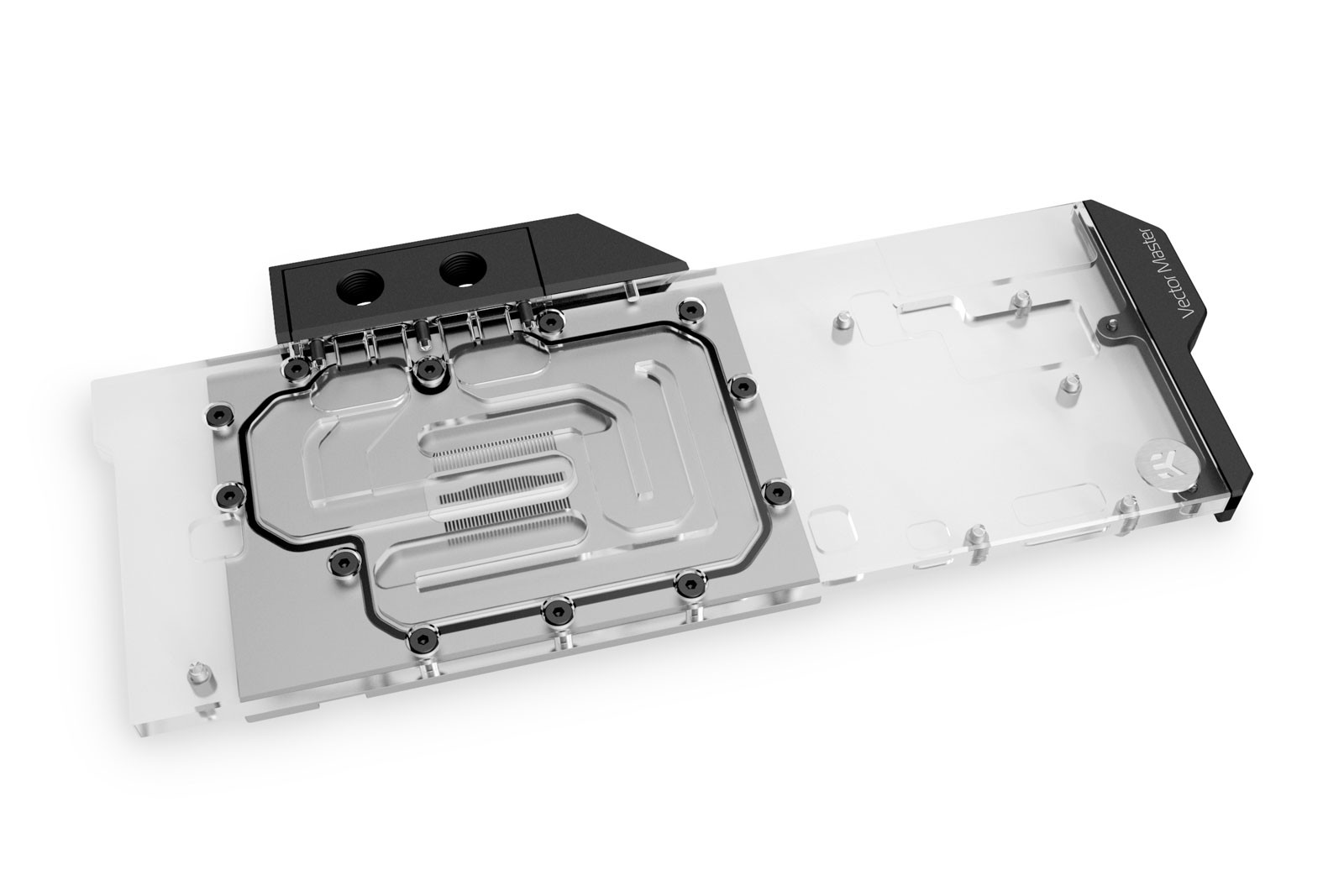 Воден блок за видео карта EK-Quantum Vector Master RX 6800 XT/6900 XT D-RGB - Nickel + Plexi