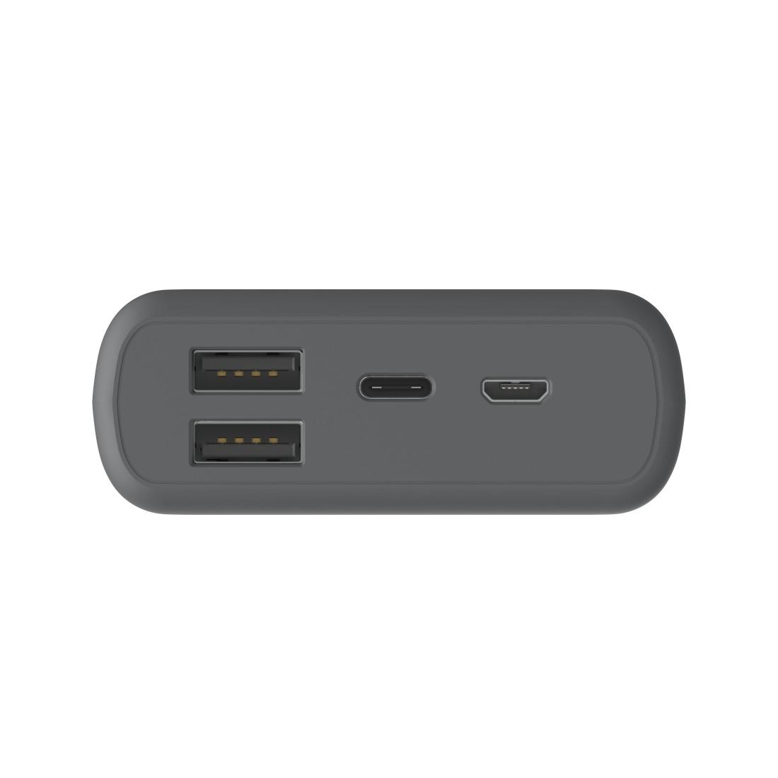 Външна батерия HAMA Supreme 20HD, 20000 mAh, LiPolym, USB-A/USB-C, Сив, 187292