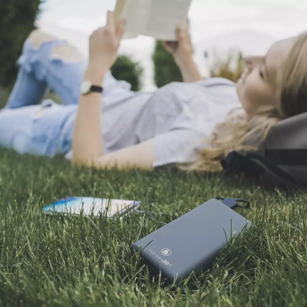 Външна батерия HAMA Supreme 20HD, 20000 mAh, LiPolym, USB-A/USB-C, Сив, 187292