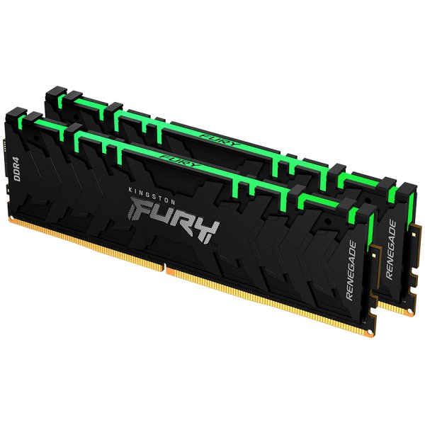 Памет Kingston Fury Renegade RGB 16GB (2x8GB) DDR4 3200MHz CL16 - KF432C16RBAK2/16