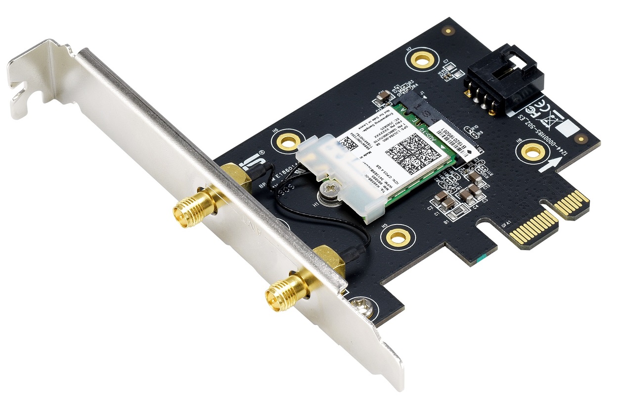 Безжичен адаптер ASUS AX3000 Dual Band PCI-E WiFi 6 (802.11ax) Bluetooth 5.0
