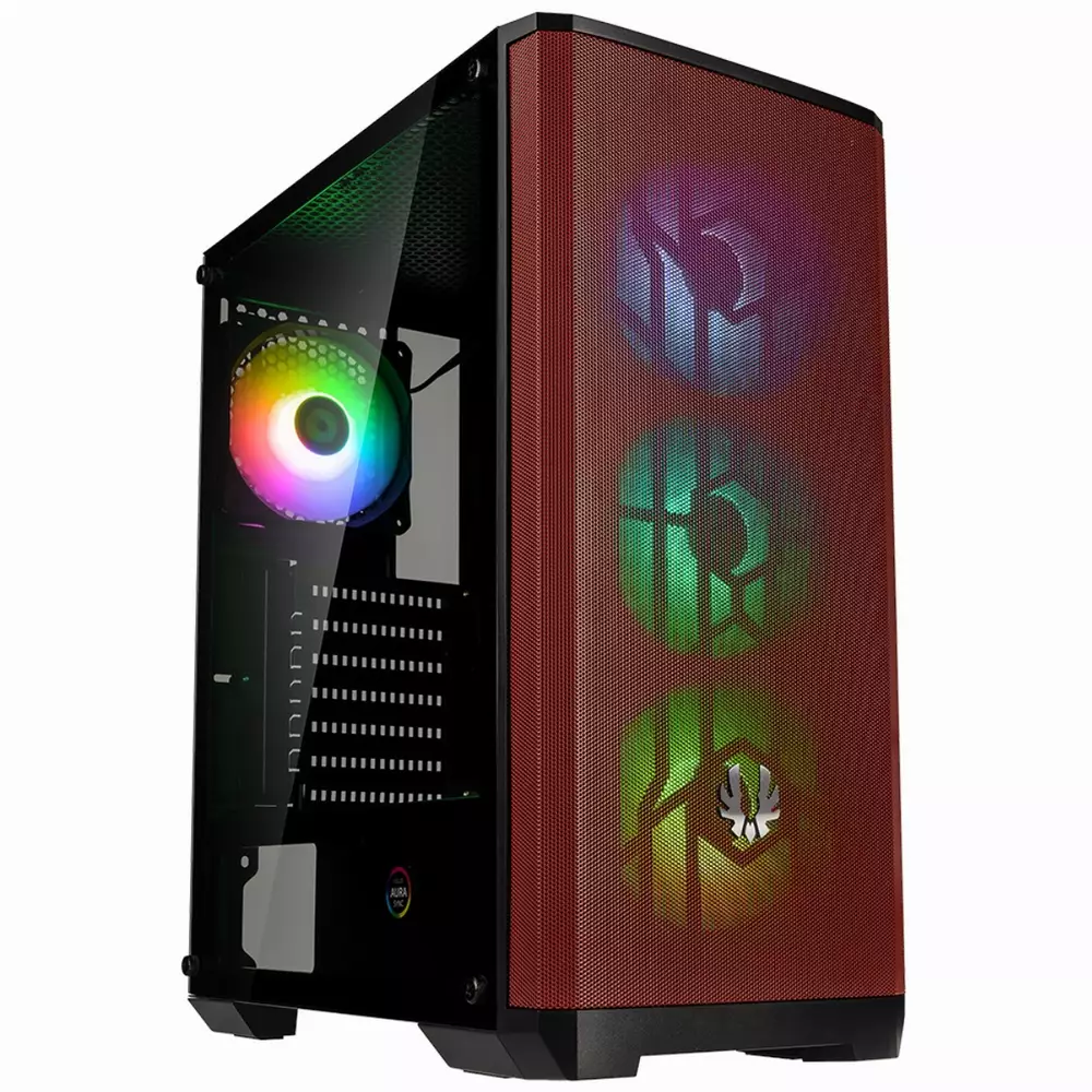 Кутия BitFenix NOVA Mesh SE TG Black/Red