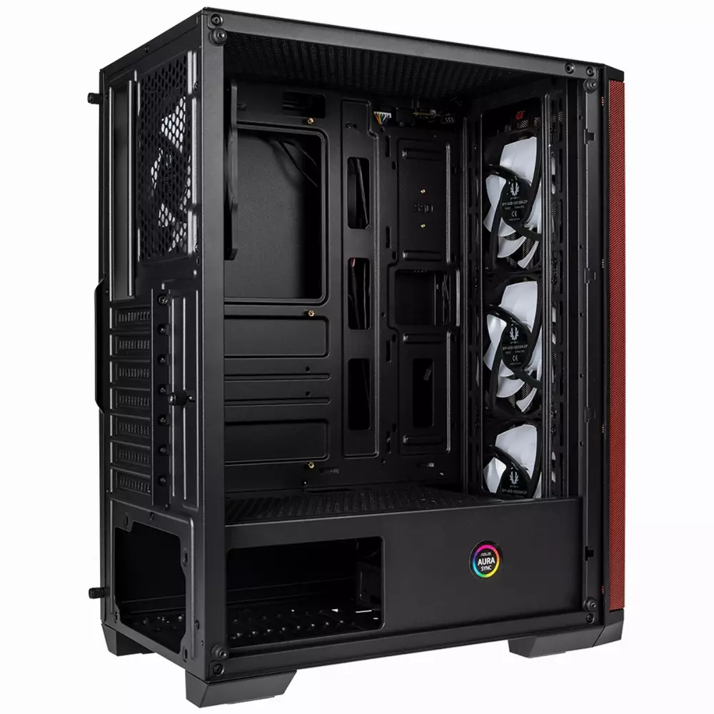 Кутия BitFenix NOVA Mesh SE TG Black/Red
