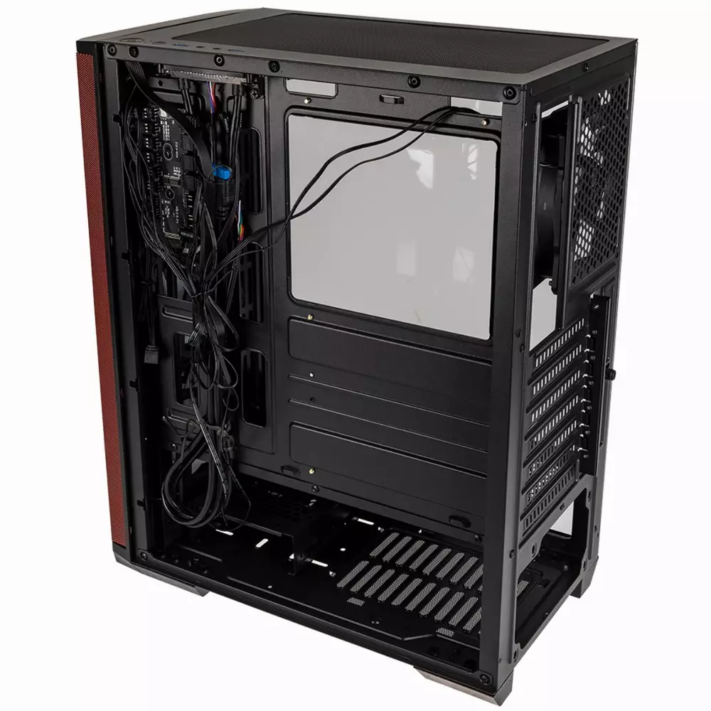 Кутия BitFenix NOVA Mesh SE TG Black/Red