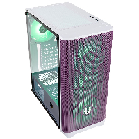 Кутия BitFenix NOVA Mesh SE TG White/Purple