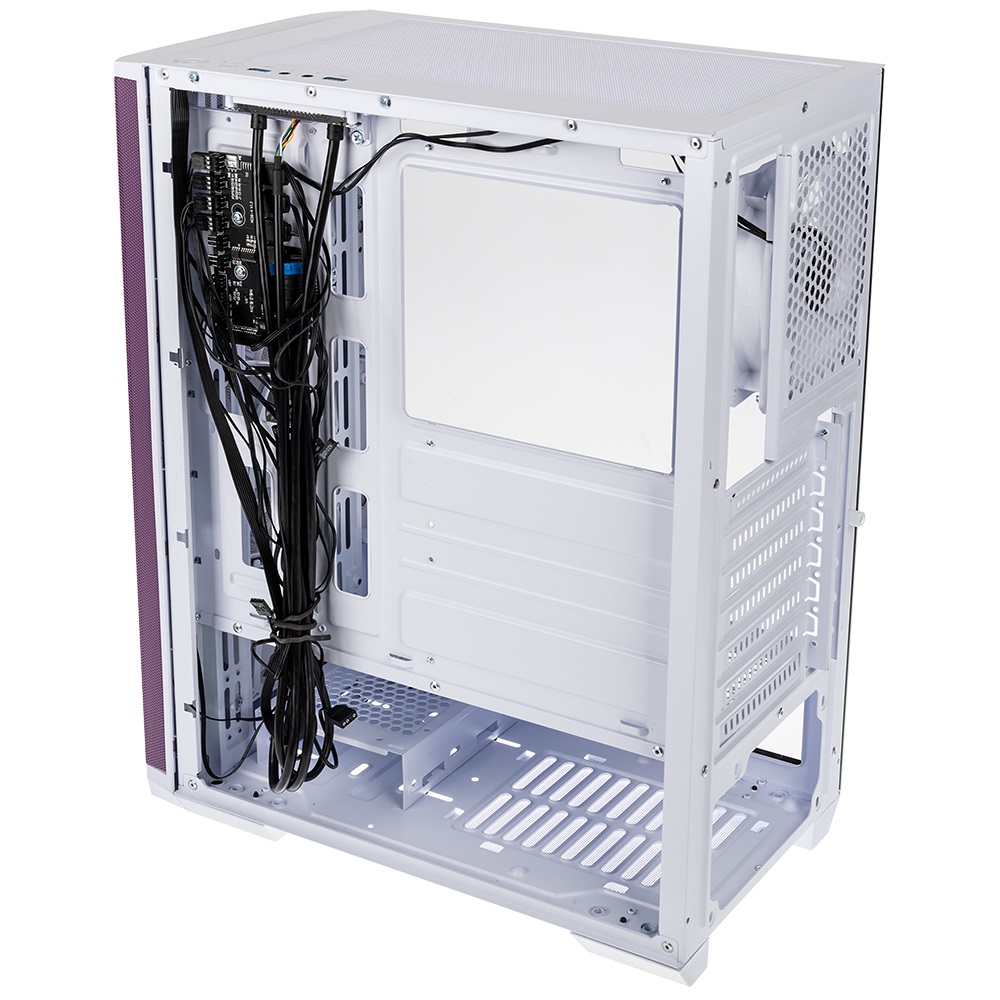 Кутия BitFenix NOVA Mesh SE TG White/Purple